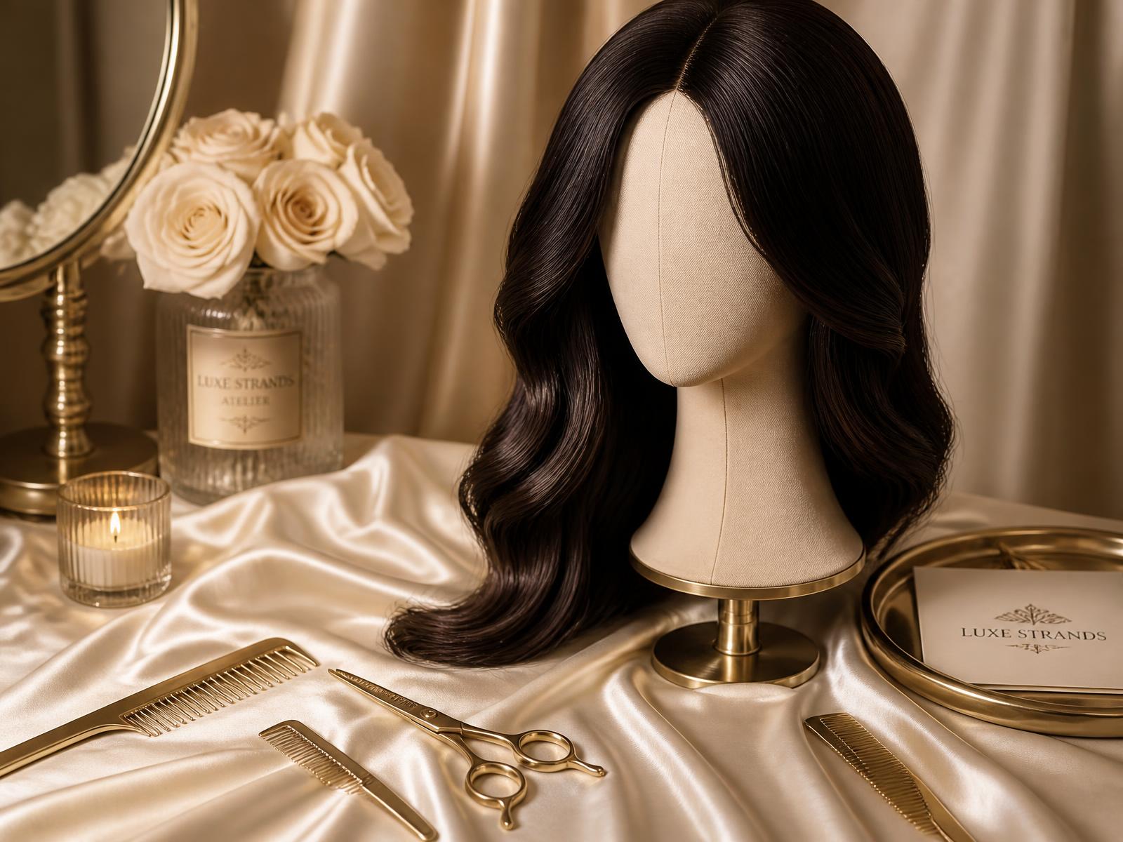 Customized unit and gold styling tools in the studio